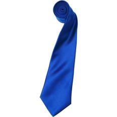 Blue - Men Ties Premier Mens Plain Satin Tie (Narrow Blade) (Pack of 2) (One Size) (Steel)