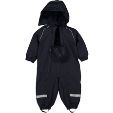 Polarn O. Pyret Waterproof Shell Fleece Lined Babies Overall - Navy