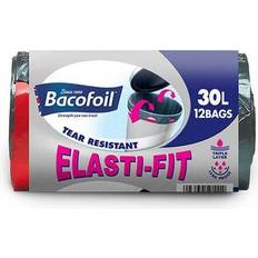 Cleaning Equipment & Cleaning Agents Bacofoil 12 30L Elasti-Fit Kitchen Bin Liners