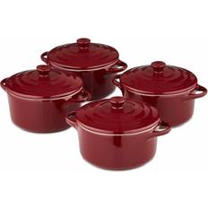 Red Cookware Sets Tower Barbary &Amp; 4 Mini Cookware Set