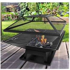 Square Fire Pit With BBQ