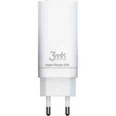 3mk Household charger HyperCharger 65W 2xUSB-C, 1xUSB-A PD 3.0/QC 4.0 white