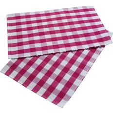 Homescapes Pink Check Gingham Placemats Place Mat Pink