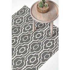 Homescapes white Riga Printed Patterned Rug White, Grey