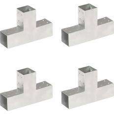 vidaXL Post Connectors 4 Shape Silver