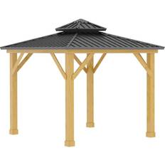 OutSunny Gazebo Canopy with 2-Tier Roof 3x3 m