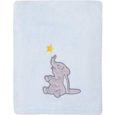 Disney Dumbo Shine Bright Little Star Super Soft Baby Blanket with Applique Aqua/Gray/Yellow