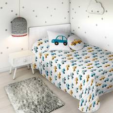 White Duvets Kid's Room Haciendo El Indio Cars Bed Blanket 78.7x102.4"