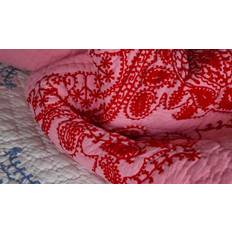 Rice Cotton Quilt Bedspread Pink, Red