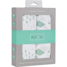 Ely's & Co. 2-Pack Cotton Jersey Changing Pad Covers In Sage Sage Changing Pad Cover