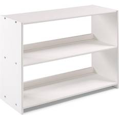 Donco kids Bookcases & Bookshelves White White Louver Three-Shelf Loft Bed