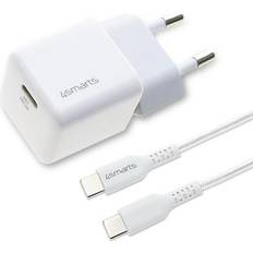 4smarts GaN laddarer med USB-C kabel(30W) vit