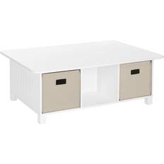 6 Cubby Storage Activity Table with 2 Bins Taupe RiverRidge