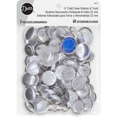 Dritz Cover Button Kit Size 36 Includes Template, Tools & Buttons Fasteners, 7/8" 60ct, None