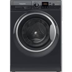 Black hotpoint washing machine Hotpoint NSWF945CBSUKN