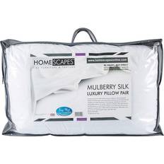 Homescapes Pure Mulberry Silk Blend Complete Decoration Pillows White