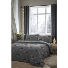 Fusion Highland Cow Reversible Duvet Cover Grey