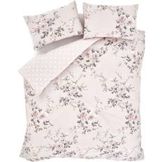 Catherine Lansfield Canterbury Easy Care Double Duvet Cover Pink