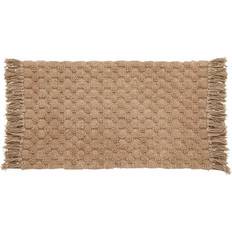 Fringes Bath Mats Nordal Luna Bath Rug with Fringes Brown 60x100cm