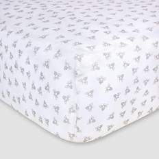 Burt's Bees Baby Honeybee Organic Cotton Fitted Crib Sheet In Heather Crib