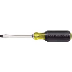 Klein Tools 3/8 Keystone-Tip Head Screwdriver with 8 in. Square Shank- Cushion Grip Handle Slotted Screwdriver