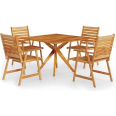 vidaXL 3087139 Patio Dining Set, 1 Table incl. 4 Chairs