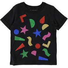 Stella McCartney Kid's Cotton Shape Print T-shirt - Black w Print/Glitter