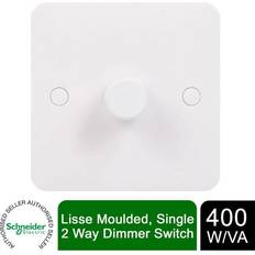 Schneider Electric LWM 1G 2W Universal 400W/VA Dimmer Switch White GGBL6012CS
