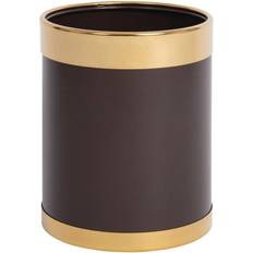 Bolero Waste Paper Bin with Gold Rim