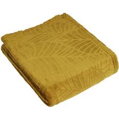 Folio Botanical Cut Fleece Blankets Yellow