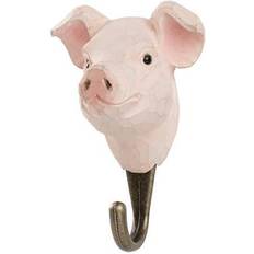 Wildlife Garden Hand-Carved Pig Hook