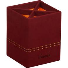 Red Desktop Organizers Rhodiarama Pencil holder Burgundy 8x8x11