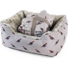 Rosewood Phesant Print Pet Bed Bundle Medium/Large