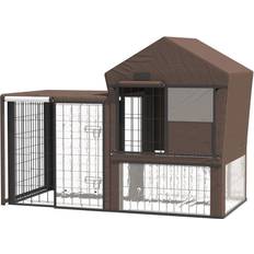 Pawhut Rabbit Hutch Cover Bunny Guinea Pig Cage Protector