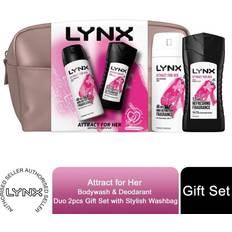 Lynx Attract For Her Bodywash & Bodyspray Stylish Washbag 2Pcs Gift Set Her