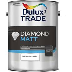 Dulux brilliant white matt Dulux Trade Diamond Matt Wall Paint Pure Brilliant White 5L