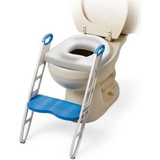 Mommys Helper Padded Potty Seat With Step Stool White/blue blue