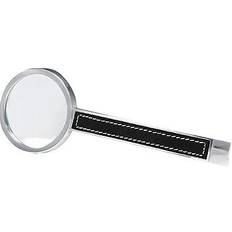 Magnifiers & Loupes Natico Silver Metal 2.5x Magnifier With Leather Trim, 6 2 3/6 Quill