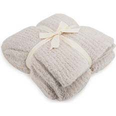 Barefoot Dreams CozyChic Ribbed Blankets Brown