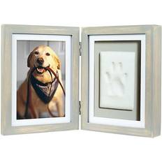 Pearhead Pet Pawprints 4 X 6" Desk Frame In Distressed Grey X 6in