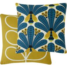 Ashley Wilde Orla Kiely Bright Honey Bee Cushion Cover Blue, Orange, Green (50x50cm)