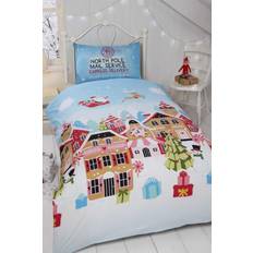 MCU Gingerbread Town Duvet Cover Blue (200x135cm)