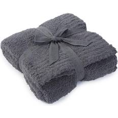 Barefoot Dreams CozyChic Blankets Natural, Grey