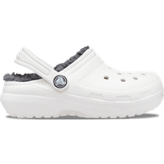 Best Slippers Children's Shoes Crocs Kid's Classic Lined Clog - White/Grey