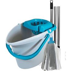 Charles Bentley 'Brights' Microfibre Mop & Bucket Set Blue Cleaning Set