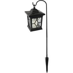 LumaBase Solar Lanterns Black Solar Lantern with Shepherd's Hook Black