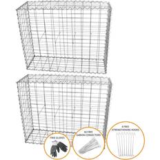 Gabion Baskets Cages Mesh Wire Stone Garden