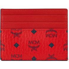 MCM Card Case In Visetos Original - CANDY RED MNI