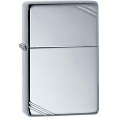 Zippo Windproof Lighter High Polish Chrome Vintage with Slashes