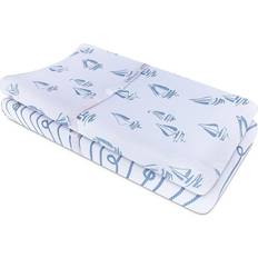 Ely's & Co. 2-Pack Cotton Jersey Changing Pad Covers In Blue Blue Changing Pad Cover